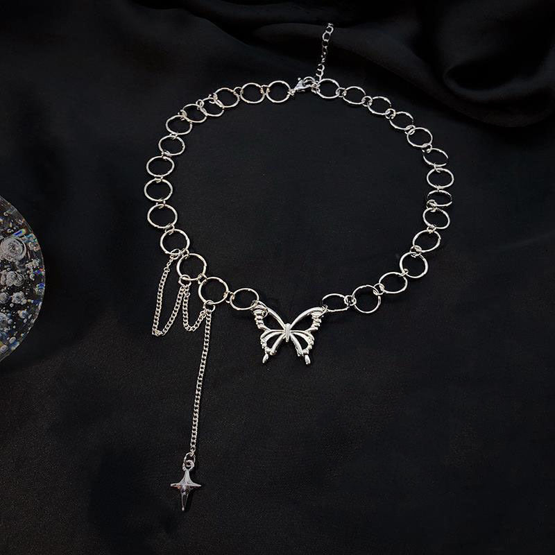 Hollow Butterfly Pendant Necklace