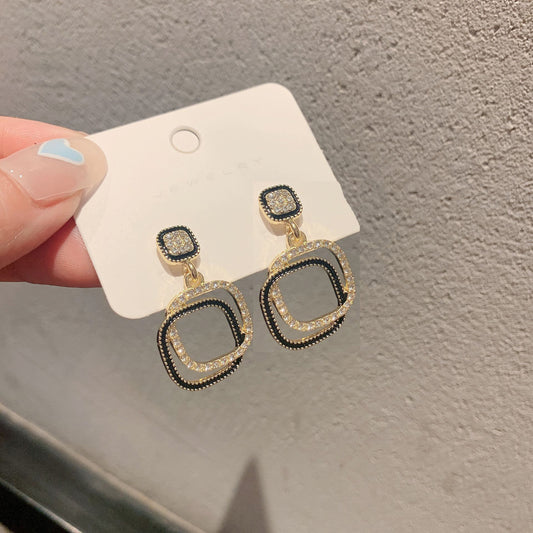 Square Folded Geometry Earrings