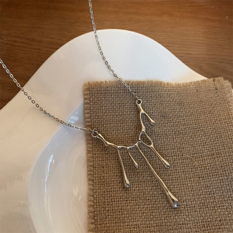 Water Drop Lava Necklace