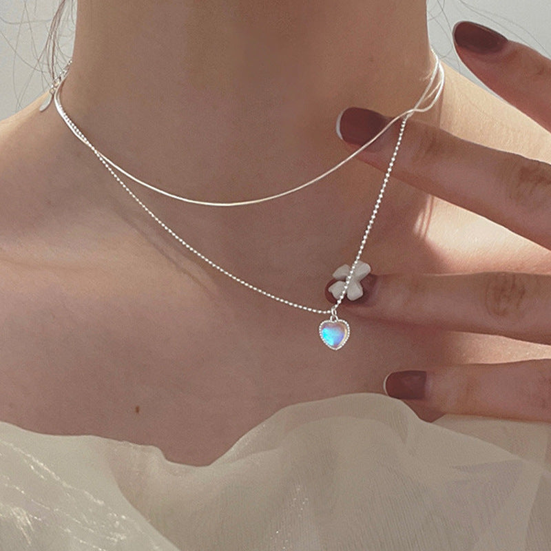 Double Love Heart Shaped Necklace