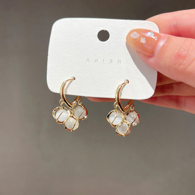 Delicate Opal Stud Earrings