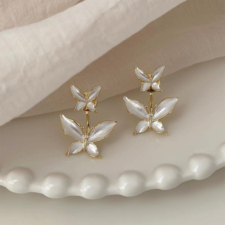 Double Layer Cute Butterfly Earrings